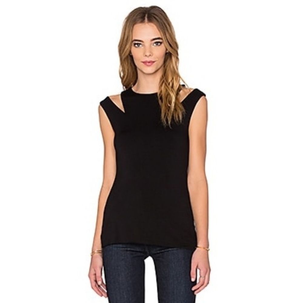 Bailey 44 Take It Easy top black tank cut out mesh size small